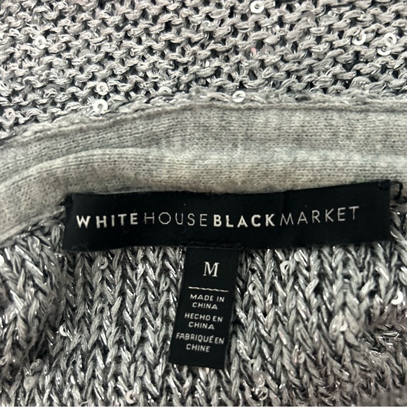 White House Black Market Sequined Open Front Cardigan size medium - Picture 7 of 10